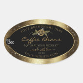 Luxury Black en Gold Brown Product Labels Logo (Voorkant)