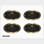 Luxury Black en Gold Brown Product Labels Logo (Vel)