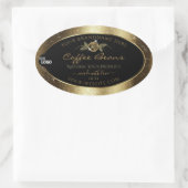 Luxury Black en Gold Brown Product Labels Logo (Tas)
