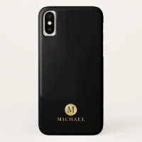 Luxury Black en Gold-gepersonaliseerd monogram
