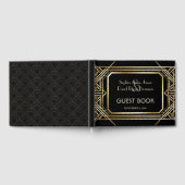Luxury Black en Gold Great Wedding Gastenboek (Volledig)