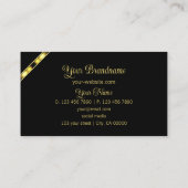 Luxury Black en Gold met Monogram Professional Visitekaartje (Achterkant)