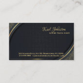 Luxury Black en Gold Modern Visitekaartje (Achterkant)
