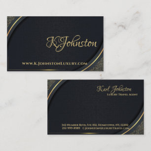 Luxury Black en Gold Modern Visitekaartje