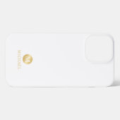 Luxury Black en Gold persoonlijke iPhone Monogram iPhone Hoesje (Achterkant horizontaal)