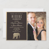 Luxury Black en Gold Photo Kaart (Voorkant)