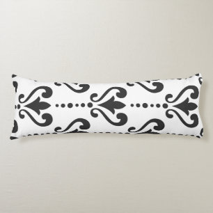 Luxury Black en White Damask Lichaamskussen