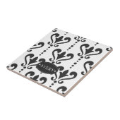 Luxury Black en White, persoonlijk Tegeltje (Zijkant)
