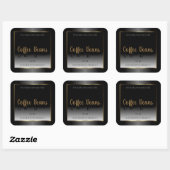 Luxury Black en White Product Labels Gold Lijst (Vel)