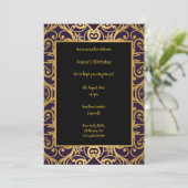 LUXURY BLACK GOLD ABSTRACT BIRTHDAY KAART (Staand voorkant)