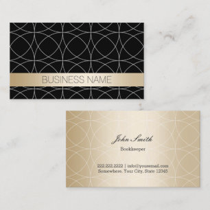 Luxury Black & Gold Bookkeeper Visitekaartje