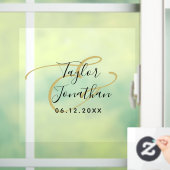 Luxury Black & Gold Classy Custom Wedding Raamsticker (Huis)