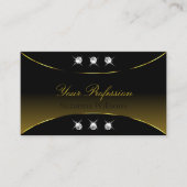 Luxury Black Gold Decor met mousserende diamanten Visitekaartje (Voorkant)