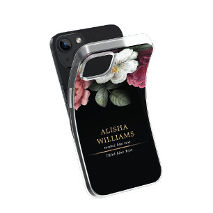 Luxury Black Gold Floral Business op maat iPhone 11 Pro Hoesje
