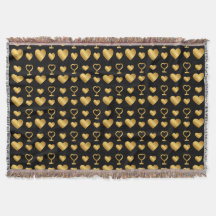 Luxury Black Gold Foil Hearts 