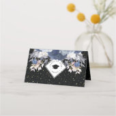 Luxury Black Gold Glitter Floral Afstuderen (Achterkant)