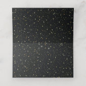 Luxury Black Gold Glitter Floral Afstuderen (Binnenkant ongevouwen)