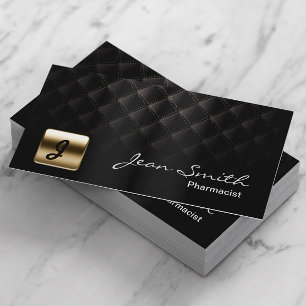 Luxury Black & Gold Pharmacist Visitekaartje