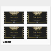 Luxury Black Gold Product Labels Rozen juwelen Log (Vel)