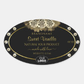 Luxury Black Gold Product Labels Rozen juwelen Log (Voorkant)