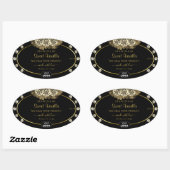 Luxury Black Gold Product Labels Rozen juwelen Log (Vel)