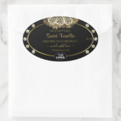 Luxury Black Gold Product Labels Rozen juwelen Log (Tas)