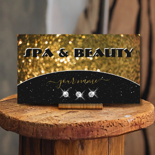 Luxury Black Gold Sparkle Glitter Stylish Shimmery Visitekaartje