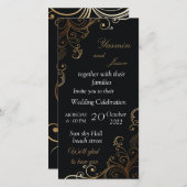 luxury  Black Invitation (Voorkant / Achterkant)