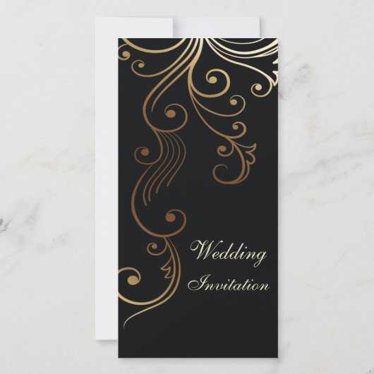 luxury Black Invitation (Achterkant)