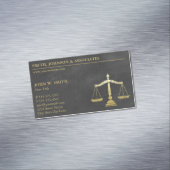 Luxury Black Lawyer Scales of Justice Gold Kijk Visitekaartje Magneet (Voorbeeld)