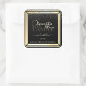 Luxury Black Product Packaging Labels Gold Lijst (Tas)