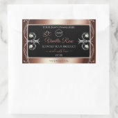 Luxury Black Rosegold Shimmery Product Labels Logo (Tas)