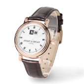 Luxury Black & White Couple’s Name Engraved Horloge (Hoek)