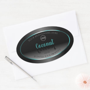 Luxury Black White Product Labels Blauwgroen Lijst