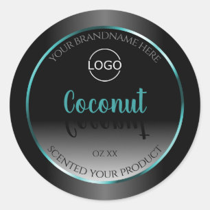 Luxury Black White Product Labels Blauwgroen Lijst