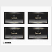 Luxury Black White Product Labels Gold Lijst Logo (Vel)