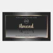 Luxury Black White Product Labels Gold Lijst Logo (Voorkant)