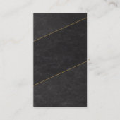 Luxury Blank Appointment Card – Black & Gold Afsprakenkaartje (Voorkant)