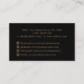 Luxury Blossom Abalone Shell en Gold Visitekaartje (Achterkant)