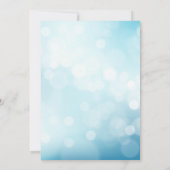 Luxury Blue Bokeh Light Chic Rehearsal Dinner Kaart (Achterkant)