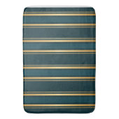 Luxury Blue Green Gold Stripe Gift Wrap Pattern Badmat (Voorkant Verticaal)