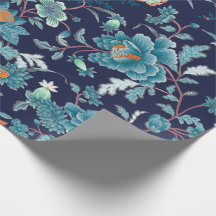Luxury Blue Peony en Birds Romantic