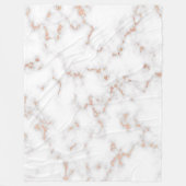 Luxury Blush Glitter Pink White Marble Fleece Deken (Voorkant)