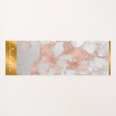 Luxury Blush Glitter White Pink Marble past zich a Yogamat (Voorkant (horizontaal))