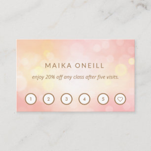 Luxury Blush PINK bokeh wellness massage yoga Visitekaartje