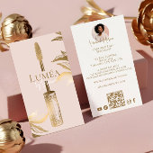 Luxury Blush Pink Gold Beauty Makeup Lash Studio Visitekaartje