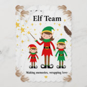 Luxury Boho Elf Team Holiday Party Invitation (Devant / Derrière)
