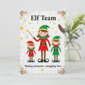 Luxury Boho Elf Team Holiday Party Invitation (Debout devant)