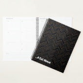 Luxury Brand Herringbone | Subtle Foil Pinstripe Planner (Display)