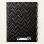 Luxury Brand Herringbone | Subtle Foil Pinstripe Planner (Achterkant)